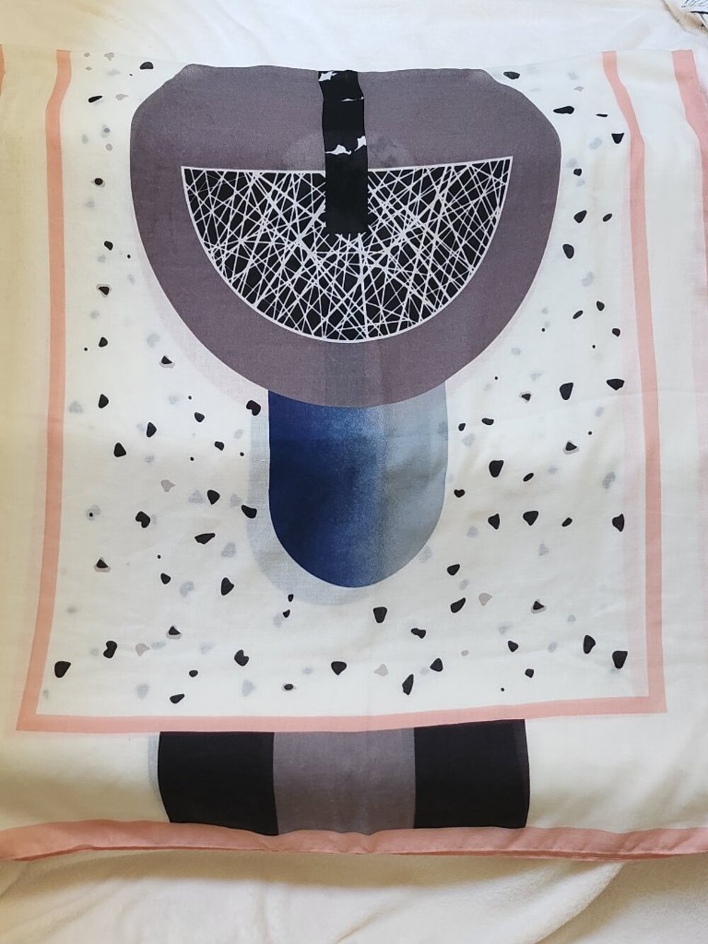 Contemporary Modern Art Print Lightweight Wrap Shawl Sarong